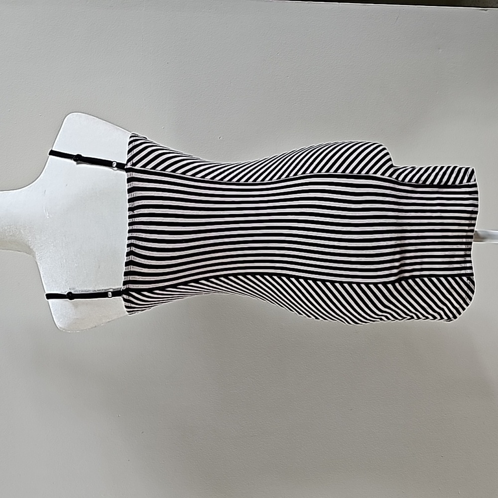 Neutral striped body con mini dress - Picture 5 of 11